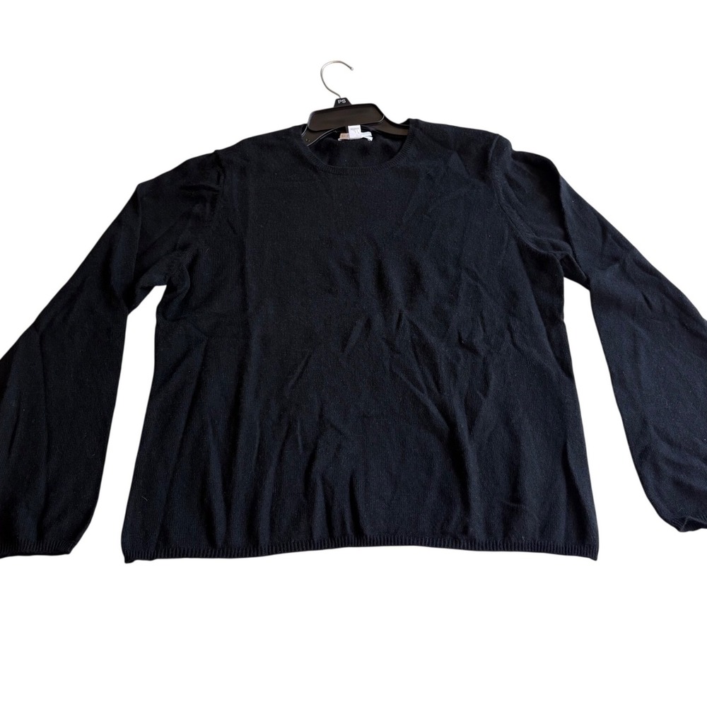 Charter Club Womens Black 100% Cashmere 2-Ply Sweater Crewneck Medium